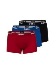 BOSS Bokserki w 3-paku Mężczyźni Bawełna niebieski|czerwony|czarny, L. Czarne bokserki męskie Boss, bez wzorów, z bawełny. Za 209.95 zł.
