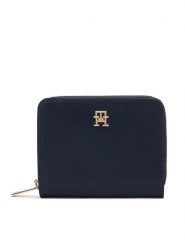 Tommy Hilfiger Portfel Th Icon Med Za W/Flap Nylon AW0AW18991 Granatowy. Niebieskie portfele damskie Tommy Hilfiger, z nylonu. Za 209.99 zł.