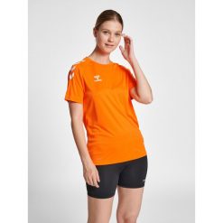 Koszulka damska Hummel Core Poly. Brązowe koszulki sportowe damskie Hummel, xs, bez wzorów, bez ramiączek, na fitness i siłownię. Za 122.50 zł.