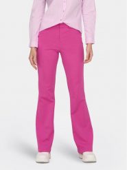 ONLY Spodnie materiałowe Peach 15298660 Różowy Flared Fit. Czerwone spodnie materiałowe damskie ONLY, bez wzorów, z materiału. Za 159.99 zł.