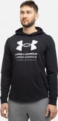 Under Armour Bluza męska Under Armour UA Rival Terry Graphic Hoodie czarna 1386047 001 XL. Czarne bluzy męskie Under Armour, m, bez wzorów, bez kaptura. Za 307.24 zł.