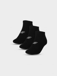 4F Skarpetki casual przed kostkę (3-pack) męskie - czarne 39-42. Czarne skarpety męskie 4F, bez wzorów, z bawełny. Za 44.99 zł.