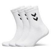 Zestaw skarpet sportowych dla dorosłych Hummel 3-Pack Basic Sock. Białe skarpety męskie Hummel, bez wzorów. Za 24.90 zł.