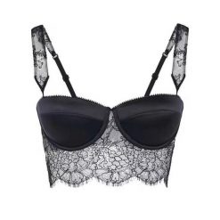 Braletka z koronką i regulowanymi ramiączkami Wava. Czarne biustonosze Intica, bez wzorów, z koronki. Za 139.00 zł.