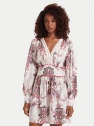 Guess Sukienka codzienna W6YK24 W2936 Beżowy Regular Fit. Brązowe sukienki damskie Guess, na co dzień, xl, z aplikacjami, z lyocellu, bez kołnierzyka, bez ramiączek, proste. Za 694.99 zł.