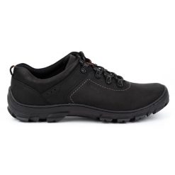 Kampol Buty męskie trekkingowe 36 czarne. Czarne trekkingi męskie z jeansu, bez zapięcia. Za 423.31 zł.