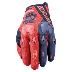 Rękawiczki ENDURO 2 - CZARNO-CZERWONE - XS/7. Czarne rękawiczki męskie FIVE GLOVES, bez wzorów. Za 221.00 zł.