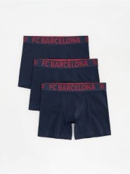 Bokserki FC Barcelona 3 pack - granatowy. Niebieskie bokserki męskie Reserved, bez wzorów. Za 99.99 zł.