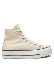 Converse Trampki Chuck Taylor All Star Lift Platform HI A08214C Beżowy. Brązowe trampki i tenisówki damskie Converse, bez wzorów, z materiału, bez zapięcia. Za 259.99 zł.