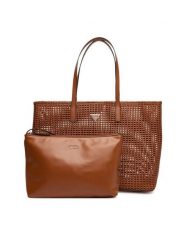 Guess Torebka Brigitta HWWZ72 06240 Brązowy. Brązowe shopperki damskie Guess, z aplikacjami, ze skóry, bez dodatków. Za 579.99 zł.