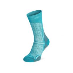 Skarpety w góry Bridgedale Hike Ultra Lt T2 Merino P Crew - teal. Zielone skarpetki damskie Bridgedale, bez wzorów. Za 88.99 zł.