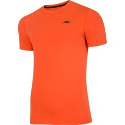 Koszulka treningowa męska TSMF300 - pomarańcz. T-shirty męskie 4F, m, bez wzorów, z dzianiny, bez kołnierzyka, bez ramiączek. W wyprzedaży za 39.99 zł.