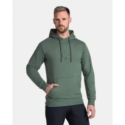 Męska bawełniana bluza z kapturem Kilpi LAGOA-M. Zielone bluzy męskie Kilpi, m, bez wzorów, z bawełny, casualowe, bez ramiączek, z kapturem. Za 174.18 zł.