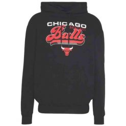 Bluza męska New Era NBA Graphic OS Hoody Chicago Bulls. Czarne bluzy męskie New Era, m, bez wzorów, bez ramiączek, bez kaptura. Za 239.99 zł.
