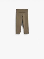 Legginsy capri - ciemnozielony. Zielone legginsy damskie Reserved, bez wzorów, z dzianiny. Za 69.99 zł.