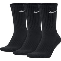 Sportowe skarpetki Nike 3-pak Crew SX4508. Czarne skarpety męskie Nike, bez wzorów. W wyprzedaży za 59.99 zł.