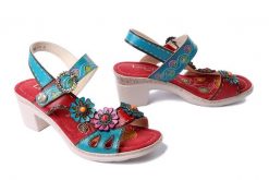 LAURA VITA 0006835 Beao 09 rouge, sandały damskie. Sandały damskie Laura Vita, bez wzorów, ze skóry, bez obcasa, na obcasie, bez zapięcia. Za 251.93 zł.