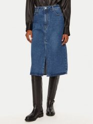 AMI Paris Spódnica jeansowa FSK235.DE0031 Niebieski Regular Fit. Niebieskie spódnice damskie AMI PARIS, bez wzorów, z bawełny. Za 759.99 zł.