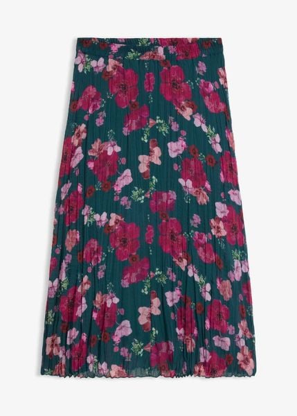 Spódnica kreszowana. Zielone spódnice damskie bonprix, bez wzorów. Za 149.99 zł.