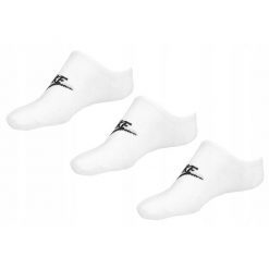 Skarpety Nike NK Nsw Everyday Essentials NS, 3 pary, niskie, białe. Białe skarpety męskie Nike, bez wzorów, z poliesteru. Za 76.99 zł.