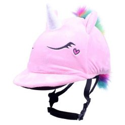 Czapka do kasku jeździeckiego QHP Unicorn. Czerwone czapki damskie QHP, bez wzorów, z polaru. Za 183.50 zł.