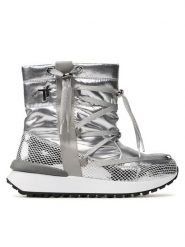 Togoshi Botki TG-18-07-000394 Srebrny. Szare botki damskie Togoshi, bez wzorów, ze skóry, bez obcasa, na płaskiej podeszwie, bez zapięcia. Za 529.99 zł.