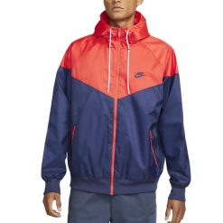 Kurtka Windrunner Rozmiar M Niebieski - DA0001-410. Czerwone kurtki męskie Nike, m, bez wzorów, z materiału, klasyczne, bez kaptura. Za 396.25 zł.