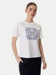 Weekend Max Mara T-Shirt West 2615971041 Biały Regular Fit. Białe t-shirty damskie Weekend Max Mara, s, bez wzorów, z bawełny, bez kołnierzyka, bez ramiączek. Za 489.99 zł.