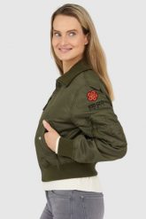 KENZO Zielona kurtka bomberka damska boke flower, Rozmiar S. Zielone kurtki damskie Kenzo, s, bez wzorów, bez kaptura. W wyprzedaży za 1,590.00 zł.