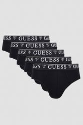 GUESS Zestaw czarnej męskiej bielizny slipy 5 Pack. Czarne slipki męskie Guess, m, z aplikacjami. W wyprzedaży za 159.99 zł.