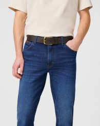 MESKI PASEK WRANGLER BELT BROWN 112352679. Brązowe paski męskie Wrangler. Za 99.99 zł.