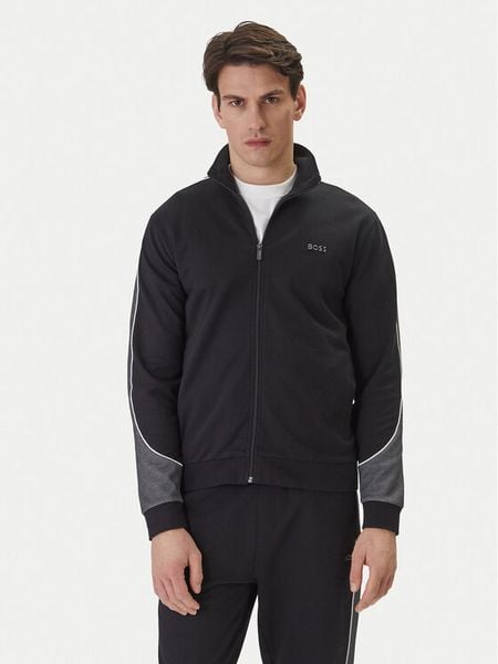 BOSS Bluza 50554793 Czarny Regular Fit. Czarne bluzy męskie Boss, m, bez wzorów, z syntetyku, bez ramiączek, bez kaptura. Za 549.99 zł.