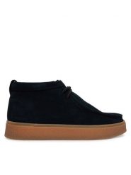 Clarks Trzewiki Boxbee WallaBT 26328017 Czarny. Czarne botki męskie Clarks, bez wzorów, ze skóry, bez obcasa, bez zapięcia. Za 519.99 zł.