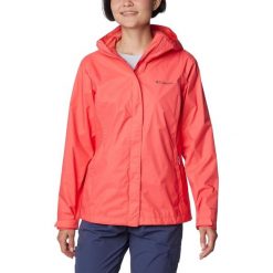 Płaszcz przeciwdeszczowy damski Columbia Arcadia II. Czerwone płaszcze damskie Columbia, s, bez wzorów, z meshu, sportowe, bez kołnierzyka, bez kaptura. Za 269.00 zł.