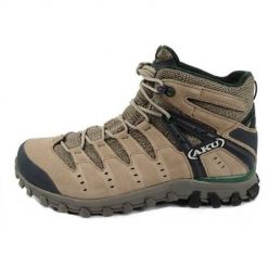 Buty trekkingowe męskie Aku Alterra Lite Goretex. Brązowe buty zimowe męskie Aku, bez wzorów, z gore-texu, bez obcasa, bez zapięcia. Za 660.99 zł.