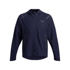 Kurtka Under Armour Unstoppable Left Chest. Czarne kurtki męskie Under Armour, xl, bez wzorów, z materiału, z kapturem. Za 455.45 zł.