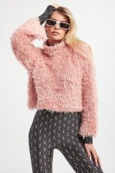 Sweter damski futrzany ELISABETTA FRANCHI. Swetry nierozpinane damskie Elisabetta Franchi, bez wzorów, z futra, bez kołnierzyka, bez ramiączek. W wyprzedaży za 899.40 zł.