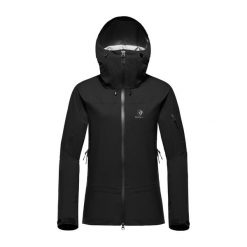 Kurtka turystyczna damska Blackyak HARIANA Gore-Tex przeciwdeszczowa. Czarne kurtki sportowe damskie BLACK YAK, l, bez wzorów, z gore-texu, bez ramiączek, bez kaptura, wspinaczkowe, gore-tex. Za 879.99 zł.