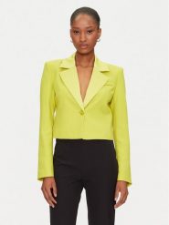 Marciano Guess Marynarka 5GGN13 7300A Żółty Slim Fit. Żółte marynarki i żakiety damskie Marciano Guess, z aplikacjami, z syntetyku, bez kołnierzyka, bez ramiączek. Za 629.99 zł.