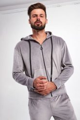 Bluza męska welurowa ICE PLAY. Bluzy męskie Ice Play, m, bez wzorów, z weluru, bez ramiączek, bez kaptura. W wyprzedaży za 459.27 zł.