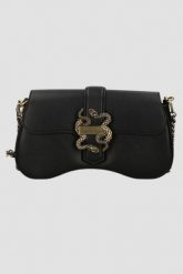 JUST CAVALLI Czarna torebka Range A. Czarne torebki do ręki damskie Just Cavalli, bez wzorów, ze skóry ekologicznej, bez dodatków. W wyprzedaży za 799.99 zł.