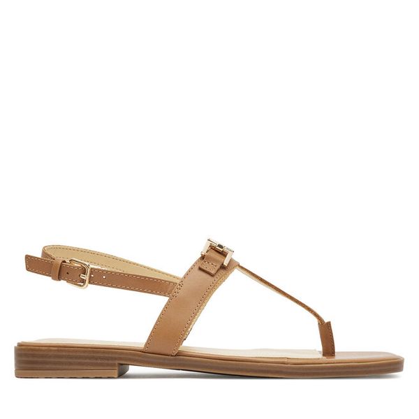 Sandały Guess. Brązowe sandały damskie Guess, z aplikacjami, bez obcasa, na płaskiej podeszwie, bez zapięcia. Za 309.99 zł.