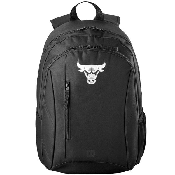 Plecak sportowo-turystyczny dla dorosłych NBA Chicago Bulls Backpack 30L. Czarne plecaki męskie Wilson, bez wzorów, z materiału, sportowe. Za 216.00 zł.