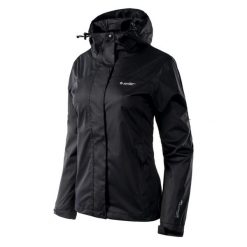 Kurtka Damska Resti. Czarne kurtki sportowe damskie Hi-tec, l, bez wzorów, z materiału, bez ramiączek, z kapturem, trekkingowe. Za 239.99 zł.