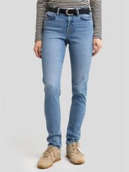 Jeansy damskie z wysokim stanem jasnoniebieskie Katrina High Waist 355. Niebieskie jeansy damskie BIG STAR, bez wzorów, z jeansu, eleganckie, z podwyższonym stanem. W wyprzedaży za 119.99 zł.