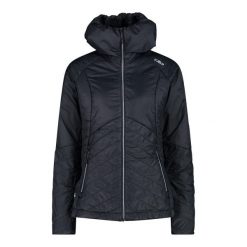 Kurtka puchowa damska z odpinanym kapturem CMP. Brązowe kurtki sportowe damskie CMP, bez wzorów, z puchu, bez ramiączek, z kapturem, trekkingowe. Za 508.50 zł.