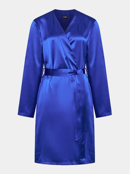 La Perla Szlafrok N020293 Granatowy. Niebieskie szlafroki damskie La Perla, bez wzorów, z jedwabiu, bez ramiączek, bez kaptura. Za 2,329.00 zł.