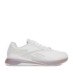 Buty na siłownię Reebok. Białe obuwie sportowe damskie Reebok, bez wzorów, bez zapięcia, na fitness i siłownię. Za 393.99 zł.