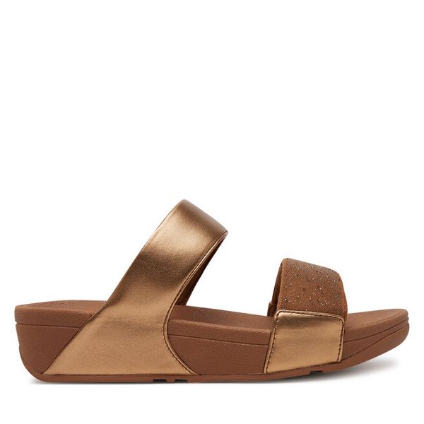 Klapki FitFlop. Brązowe klapki damskie FitFlop, bez wzorów, bez obcasa, bez zapięcia. Za 289.99 zł.