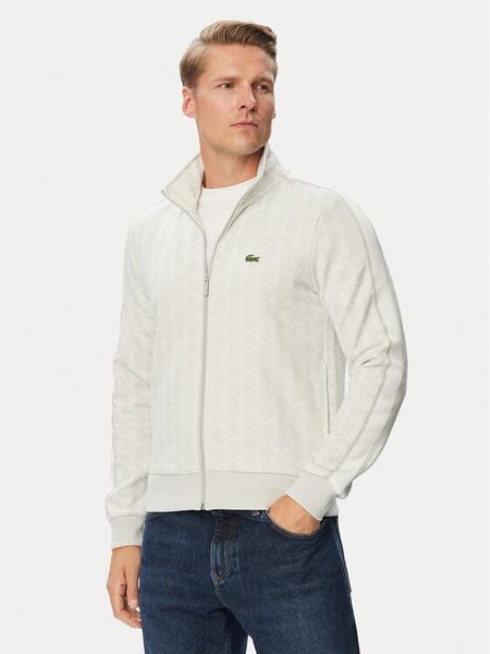 Lacoste Bluza SH1368 Kremowy Regular Fit. Białe bluzy męskie Lacoste, m, bez wzorów, z bawełny, bez ramiączek, bez kaptura. Za 859.99 zł.
